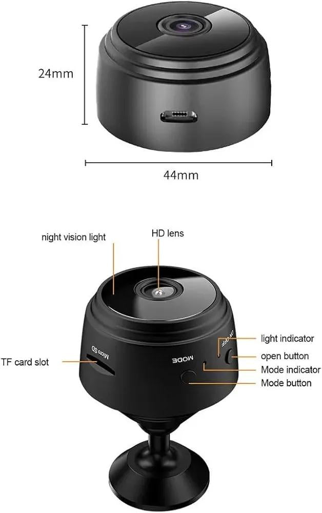 Mini Clear Vision Camera Black Long Range