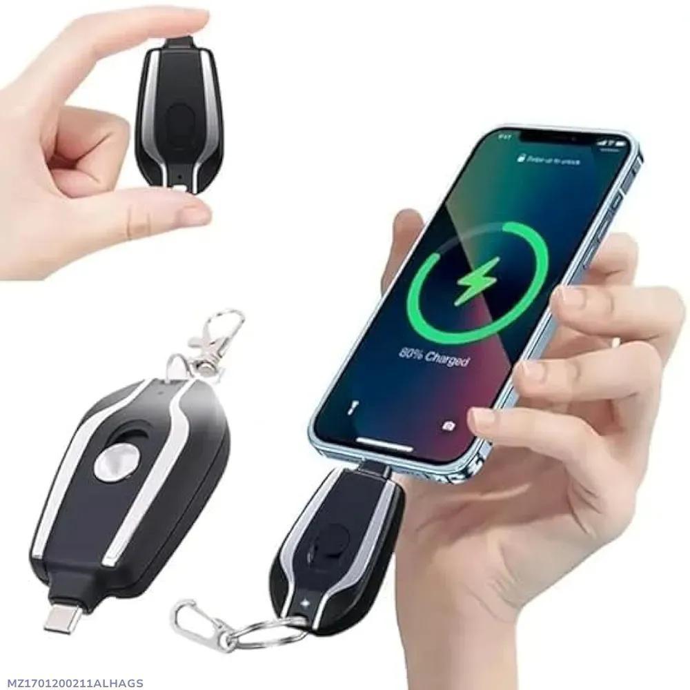 Fast Charging Keychain Power Bank Black only c type.