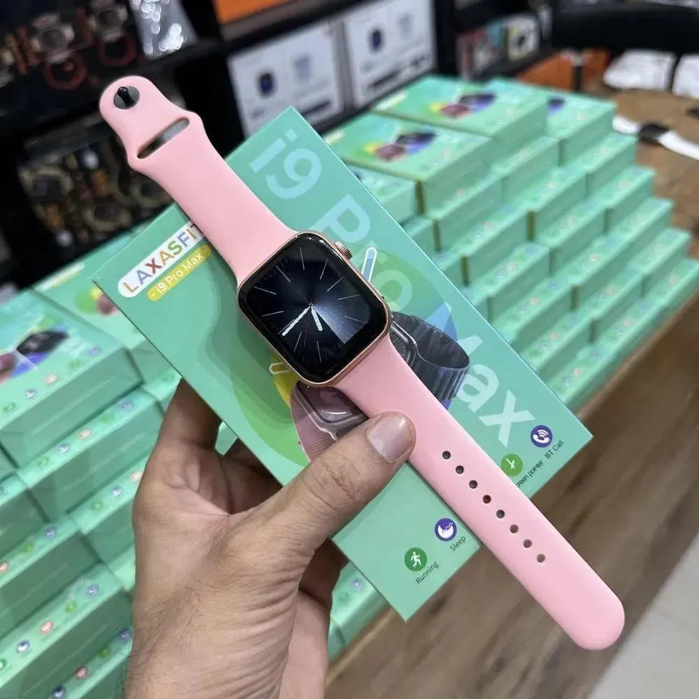 LAXASFIT i9 Pro Max Smart Watch Mustard ABS Long Battery